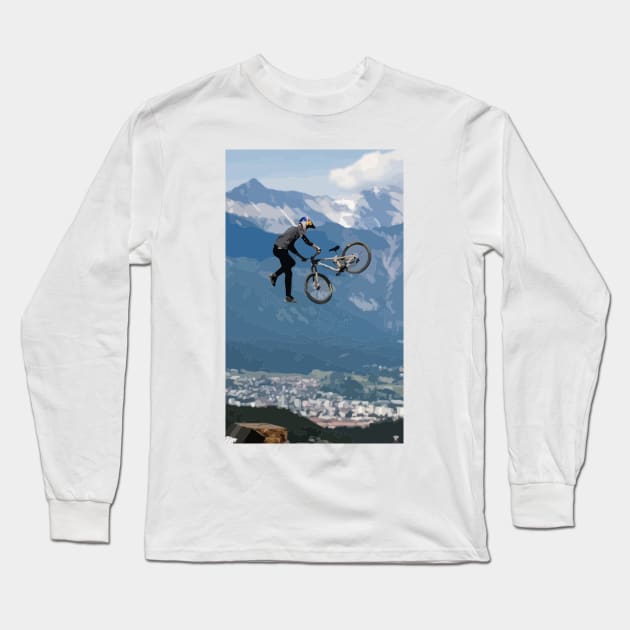 Emil Johansson Tailwhip Painting Long Sleeve T-Shirt by gktb